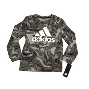Adidas All Over Print Long Sleeve Tee‎ Boys  5 New